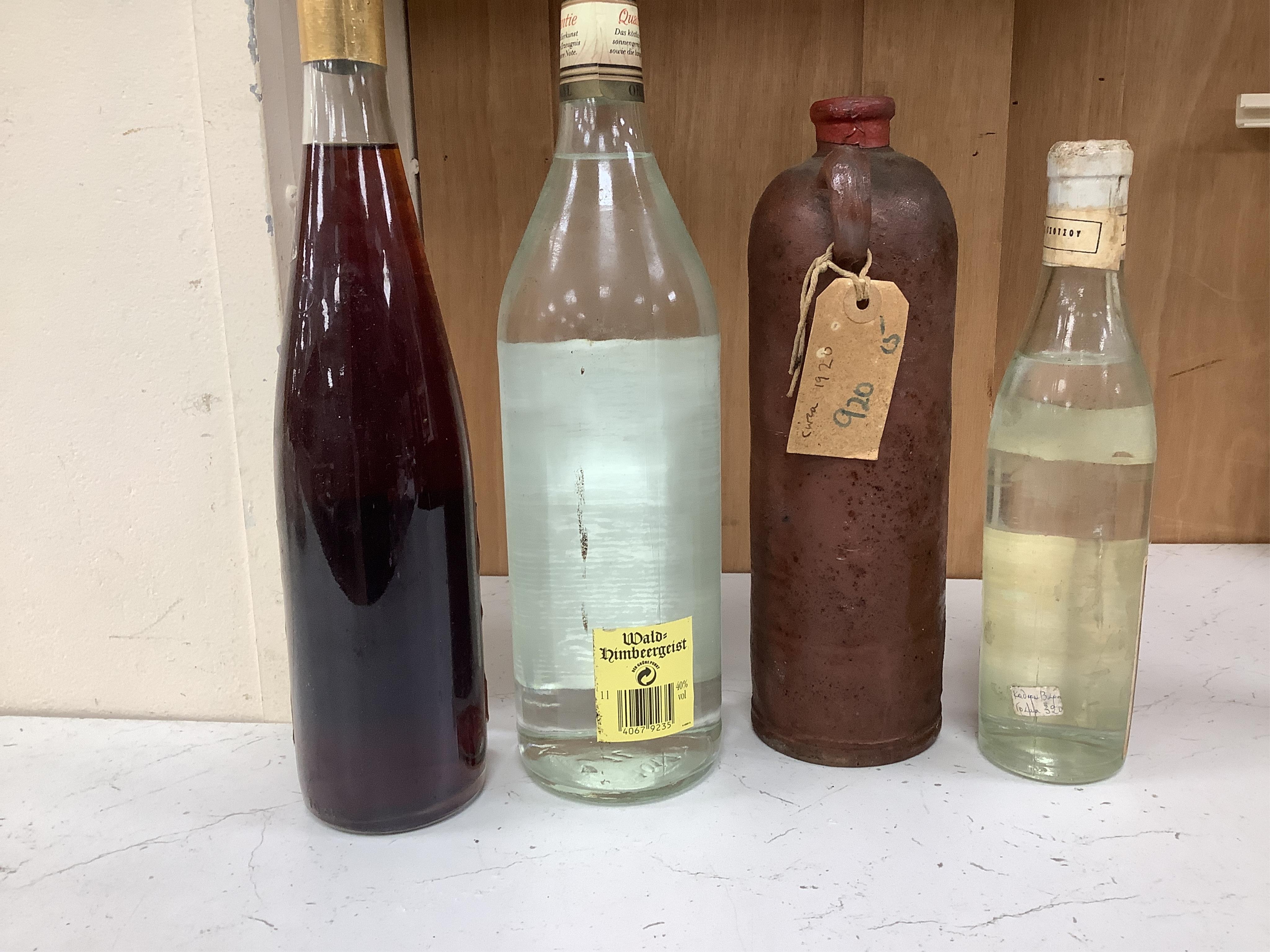 Seventeen bottles of various liqueurs including, Drambuie, Crème de Menthe etc. Condition - storage unknown